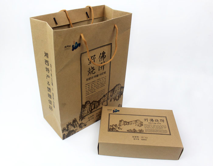 這樣原汁原味土特產禮品盒+手提袋套裝你也想要嗎？快來長沙印刷廠日大彩印定制！