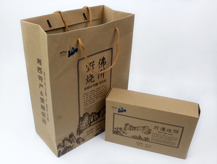 這樣原汁原味土特產禮品盒+手提袋套裝你也想要嗎？快來長沙印刷廠日大彩印定制！